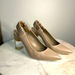 Donald Pliner size 8.5 unique slingback pumps.
